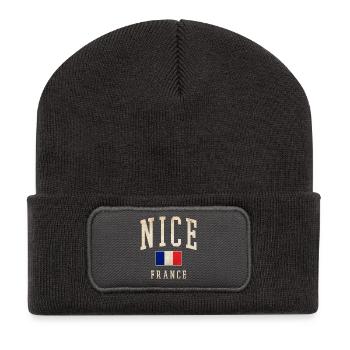 Nice France Flag Design - Recycled Patch Beanie - dark grey - Front