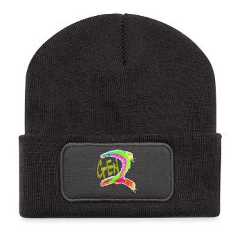 Generation Z - Recycelte Patch Beanie - Dunkelgrau - Vorne