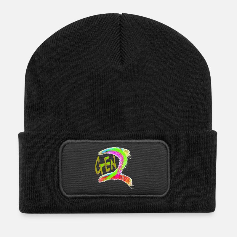 Generation Z - Recycelte Patch Beanie - Schwarz