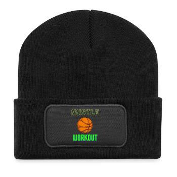 Workout - Recycelte Patch Beanie - Schwarz - Vorne