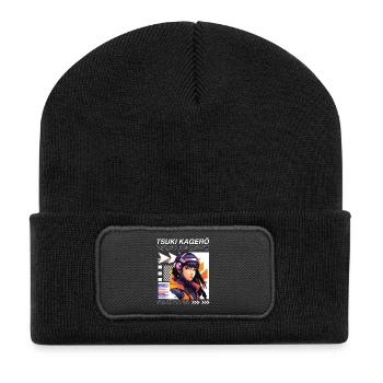 Heroine Neo-Cyber Anime DJ - Recycled Patch Beanie - black - Front