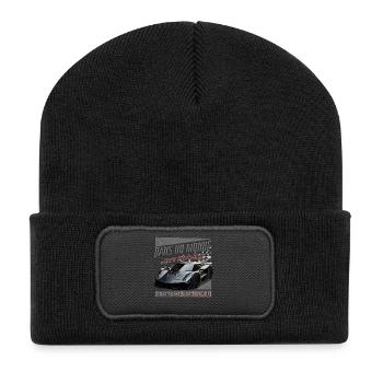 Dans un monde de vitesse automobile - Beanie recyclé à patch - noir - Devant