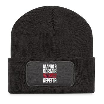 Urban Drift Eats Sleep Repeat - Recycled Patch Beanie - dark grey - Front