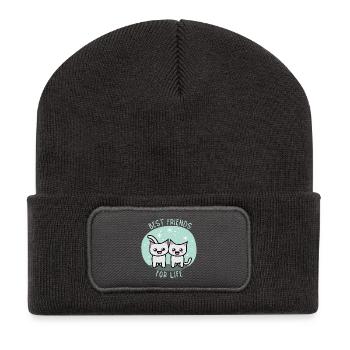 Best friends for life - Recycled Patch Beanie - dark grey - Front