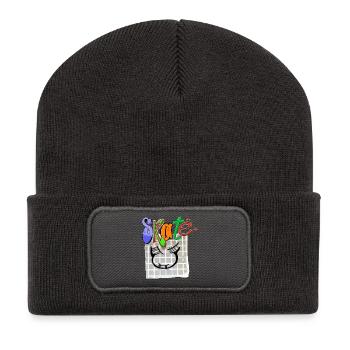 Skate - Recycelte Patch Beanie - Dunkelgrau - Vorne