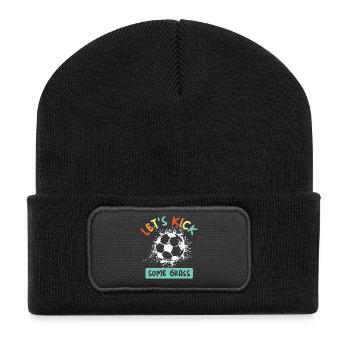 Équipe de football Championnat d’Europe dictons drôles couleurs colorées icône - Beanie recyclé à patch - noir - Devant