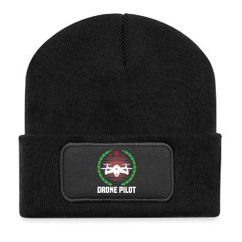 Pilote de drone - Beanie recyclé à patch - noir - Devant