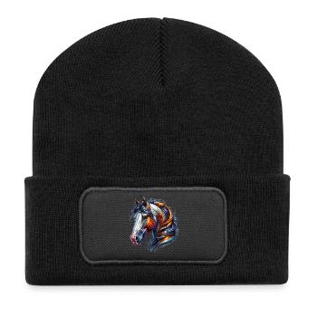 Horse - Recycled Patch Beanie - black - Front