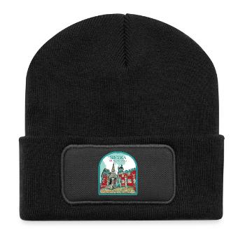 Détail Charmant: Palais de Pena, Sintra - Beanie recyclé à patch - noir - Devant