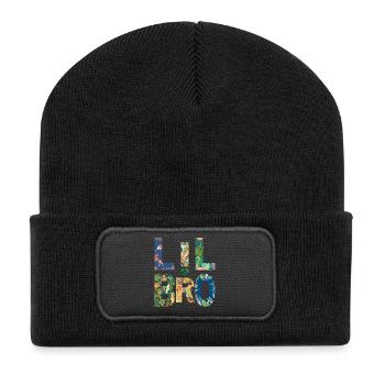 LIL BRO - Brother - Little Brother - Matching Look - Recycled Patch Beanie - black - Front