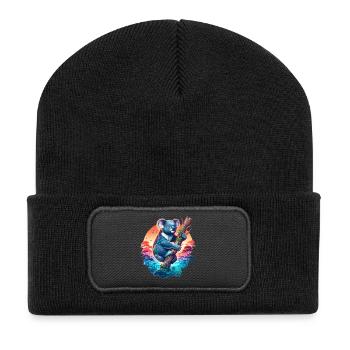Koala - Beanie recyclé à patch - noir - Devant
