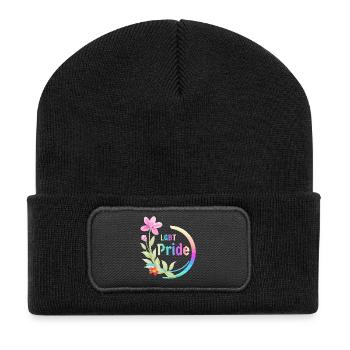 LGBT Stolz - Recycelte Patch Beanie - Schwarz - Vorne