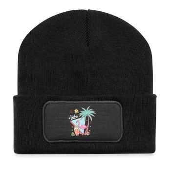 Aloha Sommer - Recycelte Patch Beanie - Schwarz - Vorne