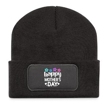 Happy Mother's Day - Recycled Patch Beanie - dark grey - Front