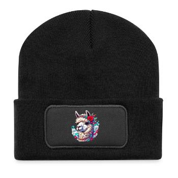 Alpaga - Beanie recyclé à patch - noir - Devant