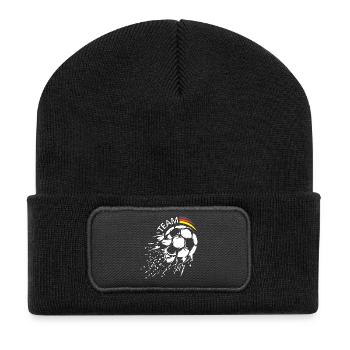 Team Germany Football Ball Explosion Logo icon - Recycled Patch Beanie - black - Front