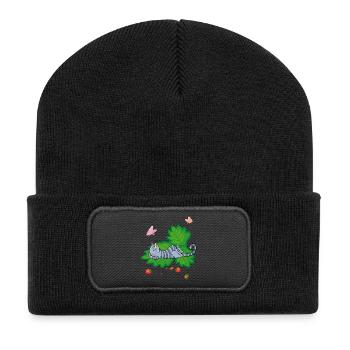 L’heure des fraises, la dent sucrée - Beanie recyclé à patch - noir - Devant