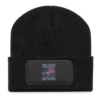 Support The Country You Live In The Country You - Recycled Patch Beanie - black - Front