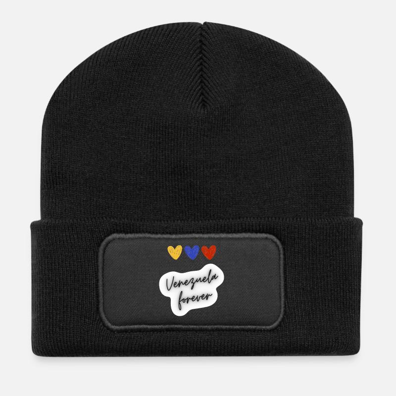 Venezuela für immer - Recycelte Patch Beanie - Schwarz
