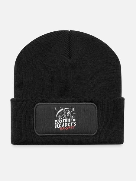 Faucheur des moissons lugubre - Beanie recyclé à patch - noir