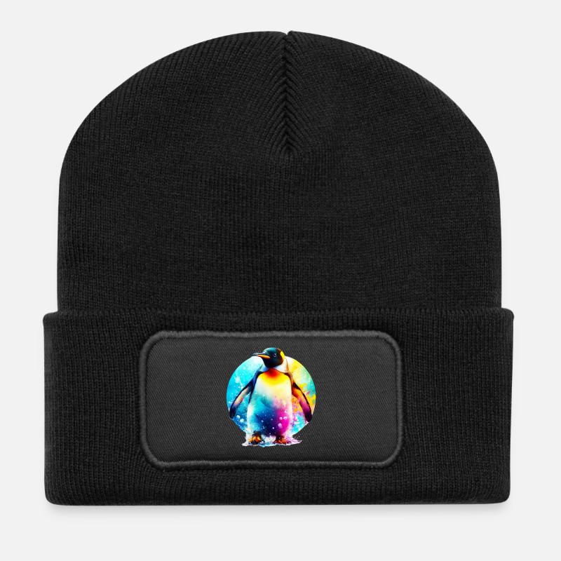 Pinguin - Recycelte Patch Beanie - Schwarz