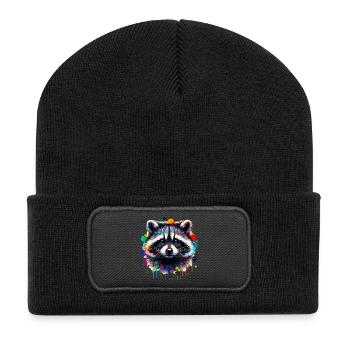Raccoon - Recycled Patch Beanie - black - Front