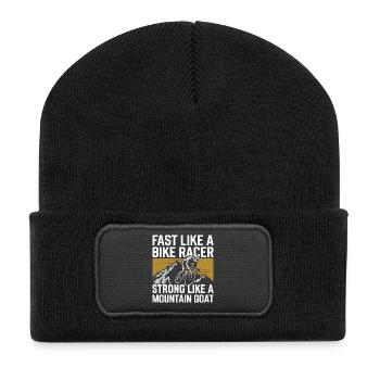 Fast Like a Bike Racer - Recycled Patch Beanie - black - Front