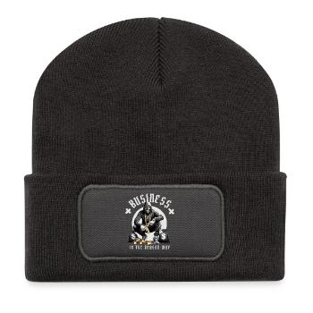 Gangster Leben - Recycelte Patch Beanie - Dunkelgrau - Vorne