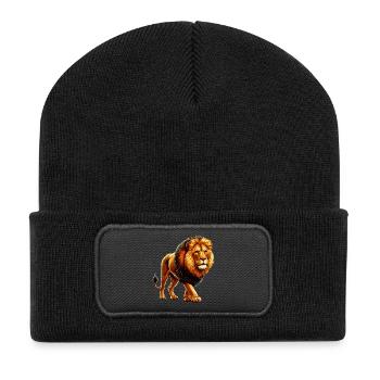 Lion - Recycled Patch Beanie - black - Front