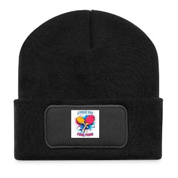 Colorful Ping Pong Unleashed - Recycled Patch Beanie - black - Front