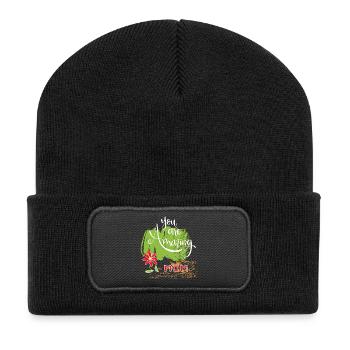 you are amazing mom - Recycelte Patch Beanie - Schwarz - Vorne