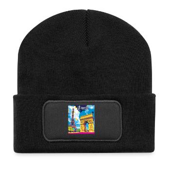 Monuments de la pop de Paris - Beanie recyclé à patch - noir - Devant
