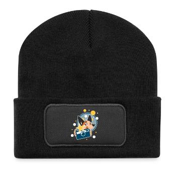 Dog Photographer - Recycled Patch Beanie - black - Front