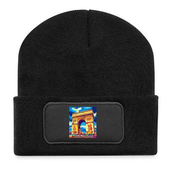 Arc de Triomphe Pop Art - Recycled Patch Beanie - black - Front