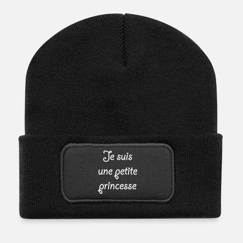 Je suis une petite princesse - Beanie recyclé à patch - noir