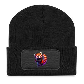 Red panda - Recycled Patch Beanie - black - Front