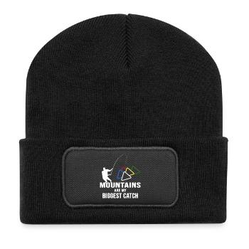 Bergfex Mountaineer Randonnée alpiniste en montagne - Beanie recyclé à patch - noir - Devant