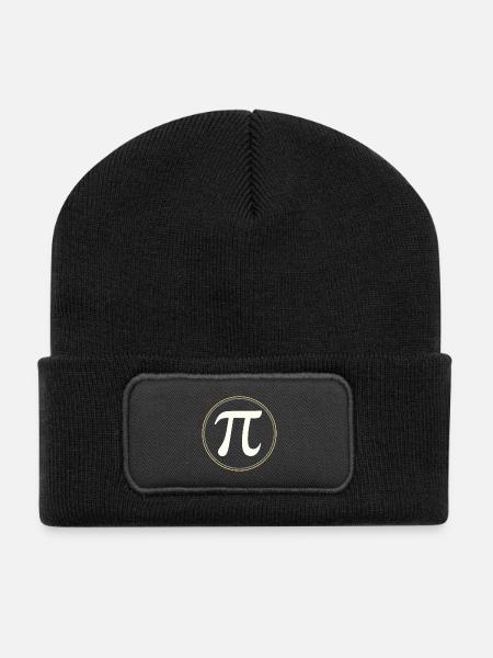 π en cercle – L’élégance des constantes - Beanie recyclé à patch - noir