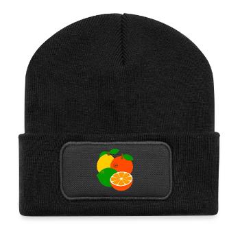 Fruit - Beanie recyclé à patch - noir - Devant