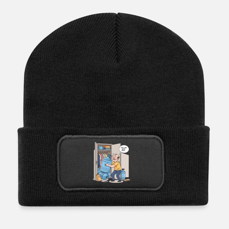 Nur ein weiterer Tropfen... - Recycelte Patch Beanie - Schwarz