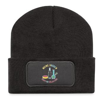 My drugs – completely legal! - Recycled Patch Beanie - dark grey - Front