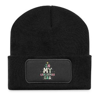 Christmas Xmas Saying In My Christmas Era - Recycled Patch Beanie - black - Front