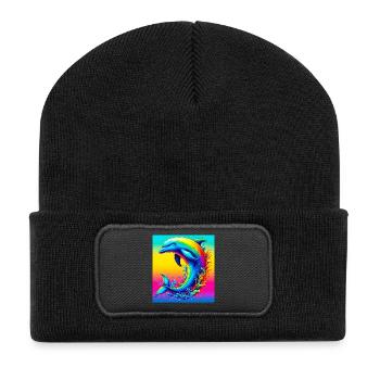 dolphin - Recycled Patch Beanie - black - Front