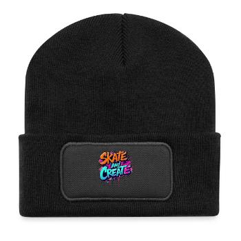 Skate and Create – Graffiti Street Art Design - Beanie recyclé à patch - noir - Devant