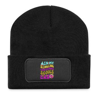 Weihnachten Xmas In My Singing Christmas Songs Era - Recycelte Patch Beanie - Schwarz - Vorne