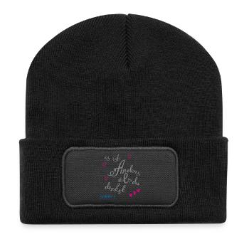 Désolé Entschuldigung - Beanie recyclé à patch - noir - Devant