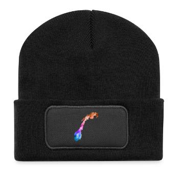 Norvège - Norvège - Norvège - Drapeau - Scandinavie - Beanie recyclé à patch - noir - Devant