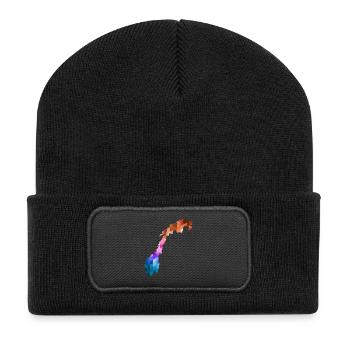 Norvège - Norvège - Norvège - Drapeau - Scandinavie - Beanie recyclé à patch - noir - Devant
