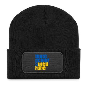 United Colors Of Europe - Recycelte Patch Beanie - Schwarz - Vorne
