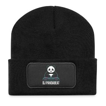 DJ PANDABEAT Panda DJ Beats Rave Club Musique - Beanie recyclé à patch - noir - Devant